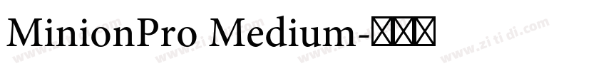 MinionPro Medium字体转换
